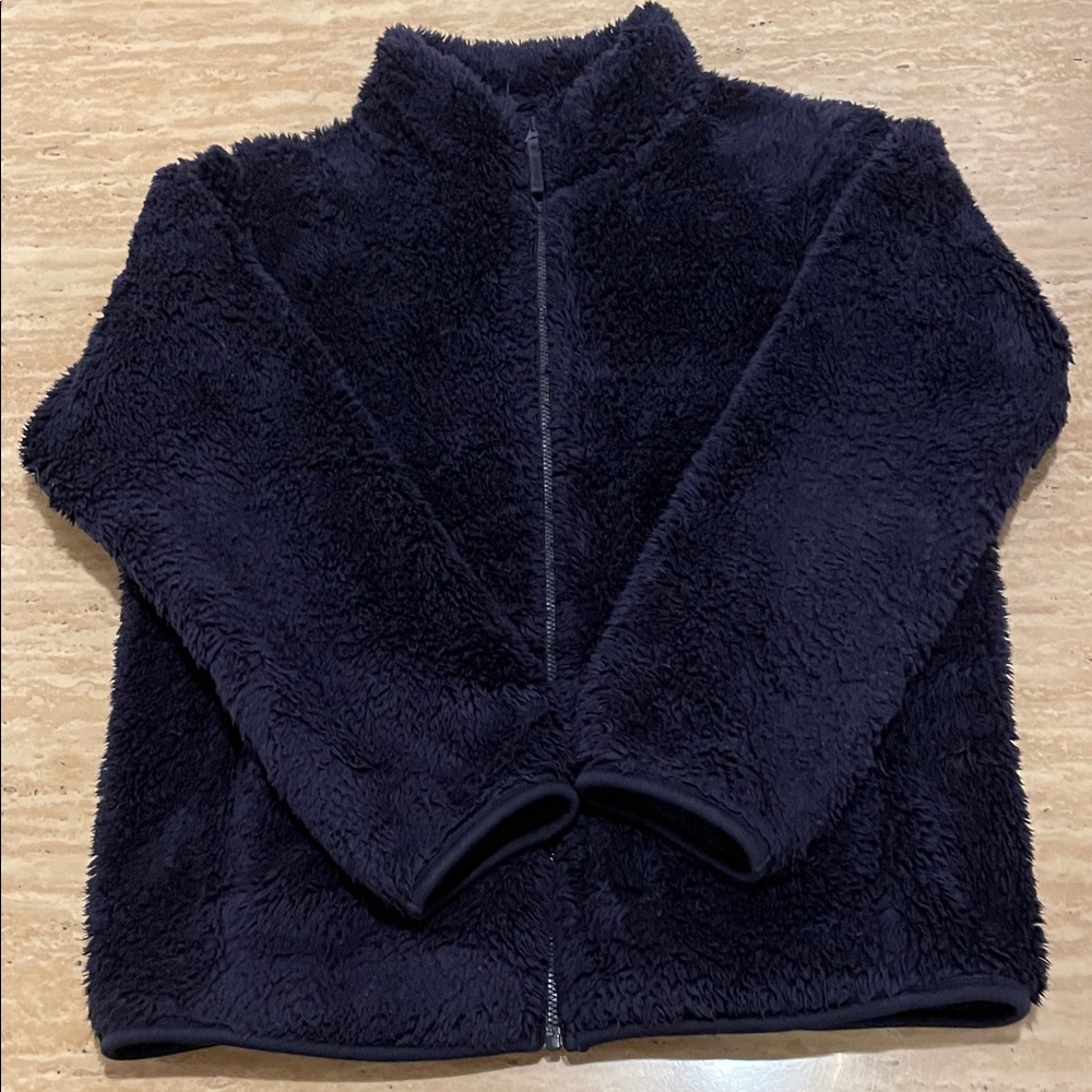 Uniqlo Plush Navy Blue Fleece Jacket